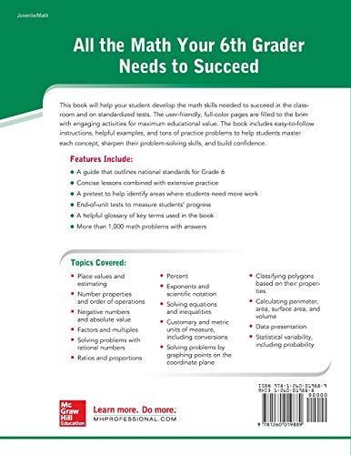 McGrawHill Education Math Grade 6, Second Edition,Used