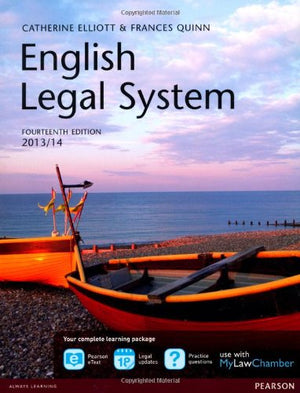 English Legal System 2013/14 + MyLawChamber Pearson eText Acess Code,Used