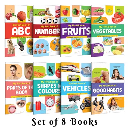 My First Picture Book Collection For Early Learning : Early Learning Picture Book Collections, Essential Book With 8 Topics, Gift For Kids