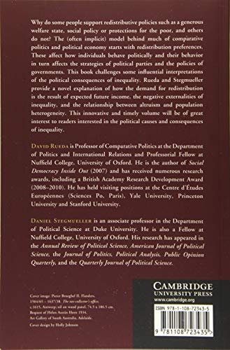 Who Wants What?: Redistribution Preferences in Comparative Perspective (Cambridge Studies in Comparative Politics),Used