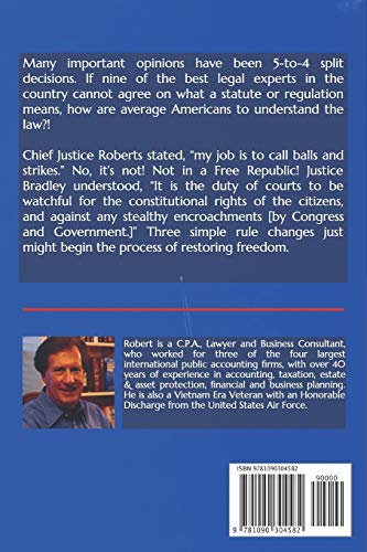Take Politics Out of the Supreme Court and Restore Freedom,Used
