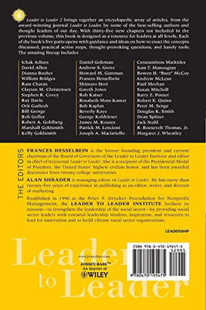 Leader to Leader 2: Enduring Insights on Leadership from the Leader to Leader Institute's Award Winning Journal,Used