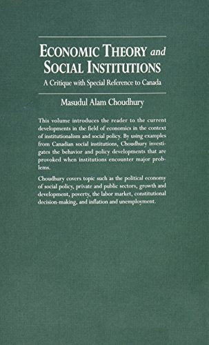 Economic Theory and Social Institutions,Used