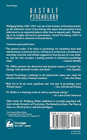 Gestalt Psychology: The Definitive Statement Of The Gestalt Theory,Used