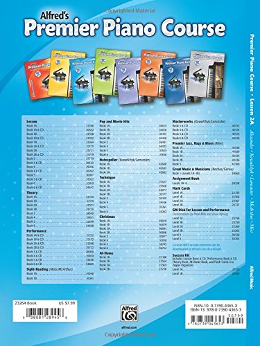 Premier Piano Course Lesson Book, Bk 2A (Premier Piano Course, Bk 2A),Used