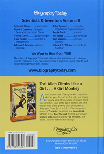 Biography Today: Profiles of People of Interest to Young Readers : Scientists & Investors (Biography Today Scientists and Invent,Used