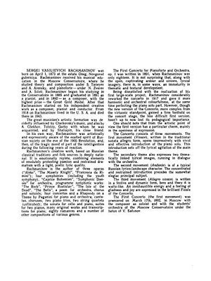 Piano Concerto No. 1 in Fsharp Minor, Op. 1 (Kalmus Edition),Used