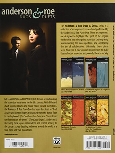 Three Waltzes for Two Pianos: A Medley of Waltzes Made Famous in Disney Films (Anderson & Roe Duos & Duets),Used