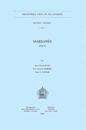Marsanes (NH X) (Bibliotheque Copte de Nag Hammadi. Section 'Textes') (English and French Edition),Used
