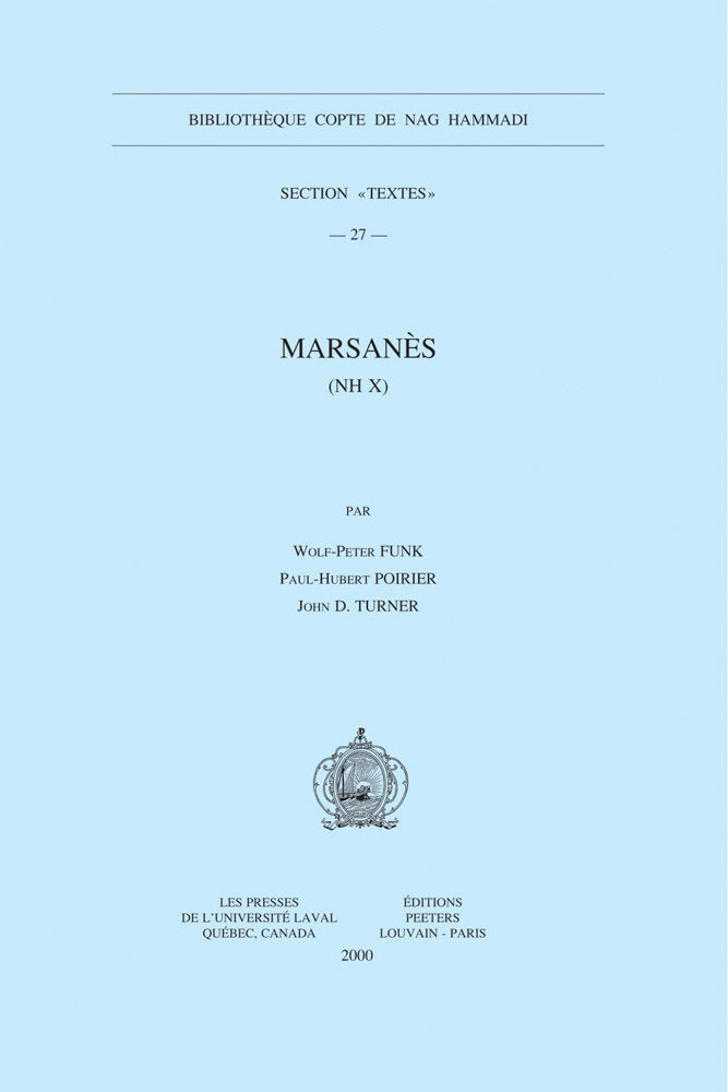 Marsanes (NH X) (Bibliotheque Copte de Nag Hammadi. Section 'Textes') (English and French Edition),Used