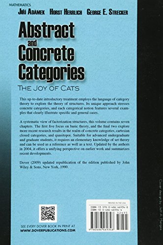 Abstract and Concrete Categories: The Joy of Cats (Dover Books on Mathematics),Used