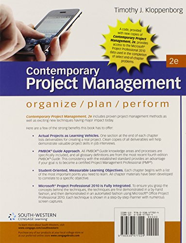 CONTEMPORARY PROJECT MANAGEMENT,Used