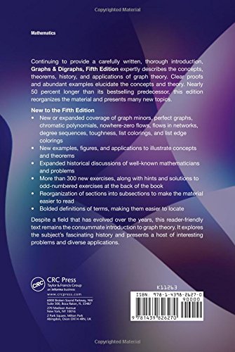 Graphs & Digraphs, Fifth Edition (Textbooks in Mathematics),Used