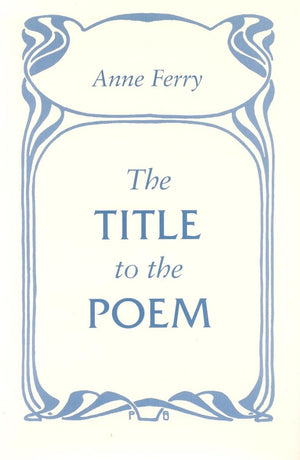 The Title To The Poem,New