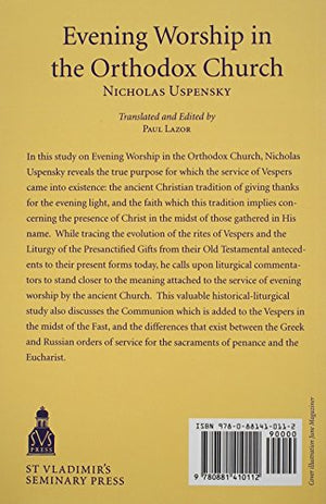 Evening Worship in the Orthodox Church (English and Russian Edition),Used
