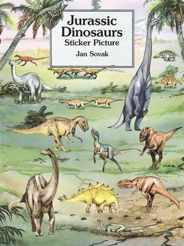 Jurassic Dinosaurs Sticker Picture (Dover Sticker Books),Used