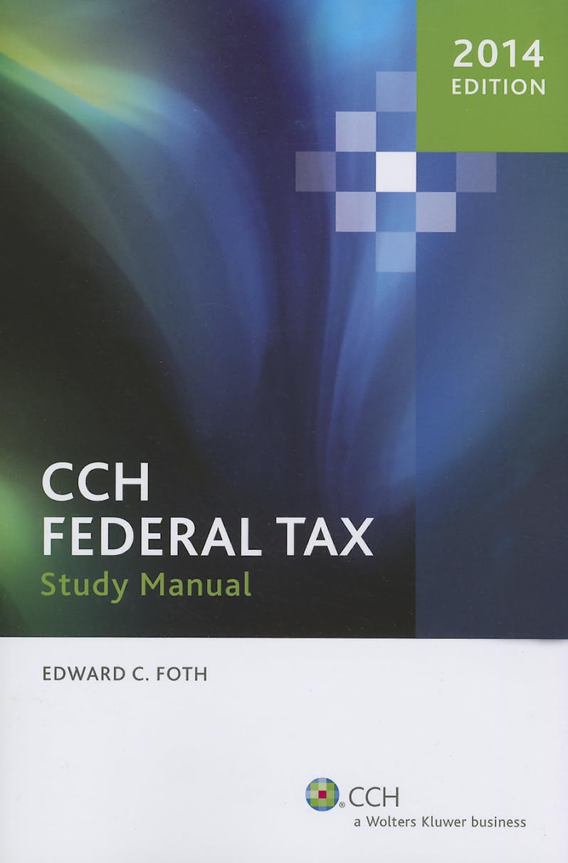 Federal Tax Study Manual (2014),Used