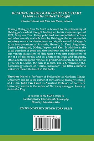 Reading Heideger From the Start: Essays in His Earliest Thought (SUNY Series in Contemporary Continental Philosophy),Used