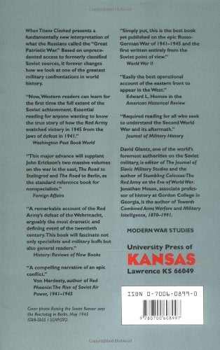 When Titans Clashed: How the Red Army Stopped Hitler (Modern War Studies),Used