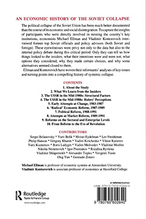 The Destruction of the Soviet Economic System: An Insider's History,Used