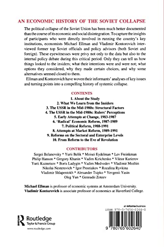 The Destruction of the Soviet Economic System: An Insider's History,Used