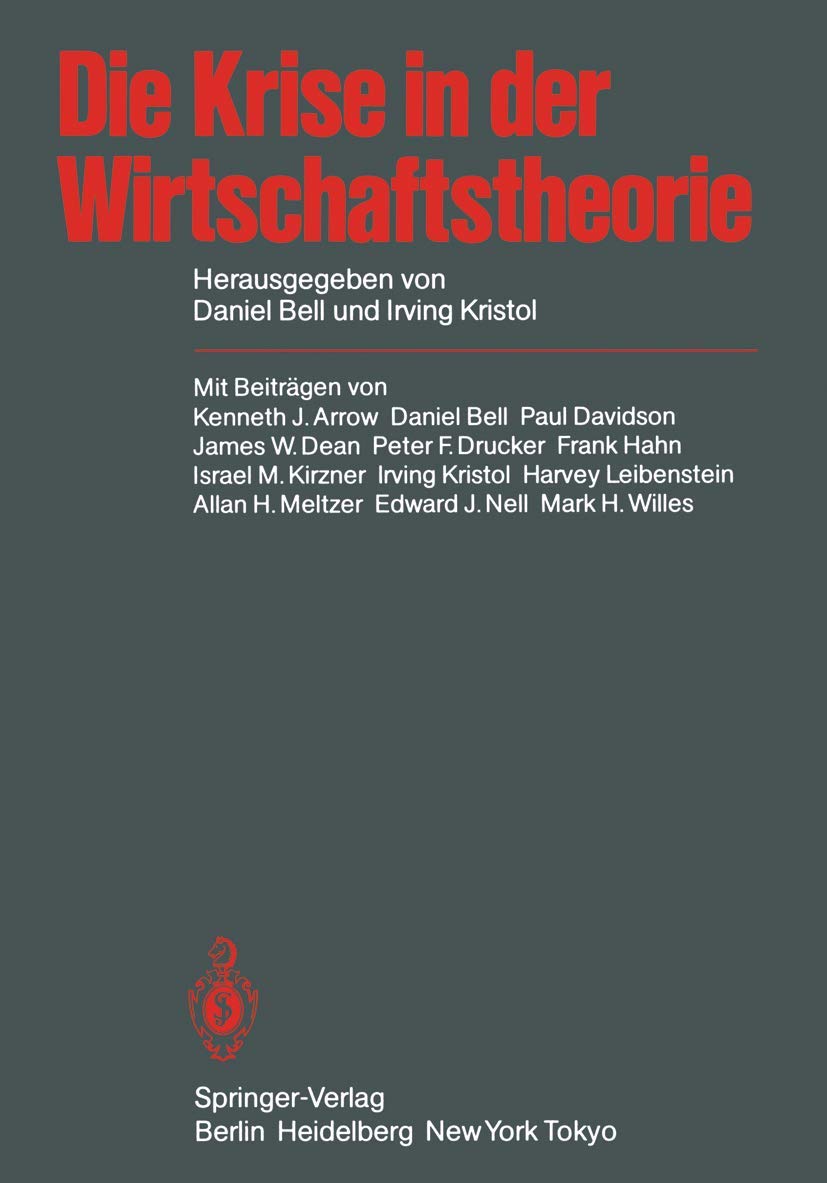 Die Krise In Der Wirtschaftstheorie (German Edition),Used
