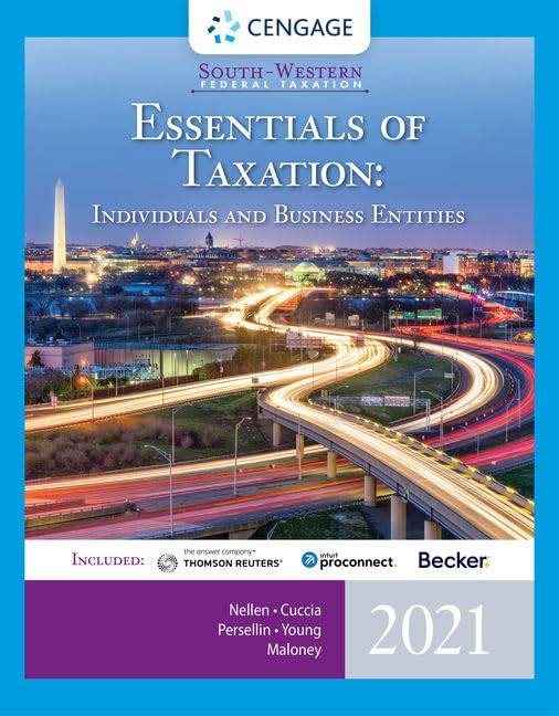 SouthWestern Federal Taxation 2021: Essentials of Taxation: Individuals and Business Entities (with Intuit ProConnect Tax Onlin,Used