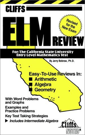 Cliffs Entry Level Mathematics Test Review,Used