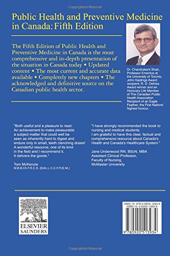Public Health and Preventive Medicine in Canada,New