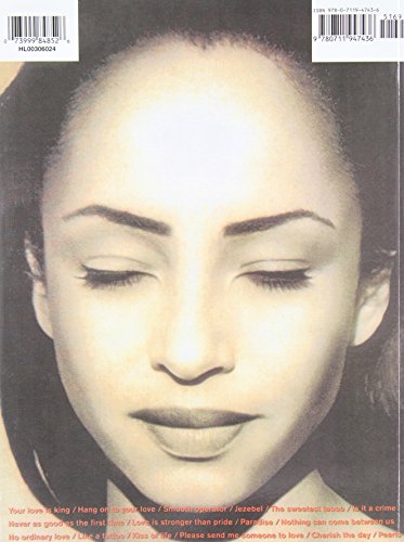 Best of Sade Piano, Vocal and Guitar Chords,New
