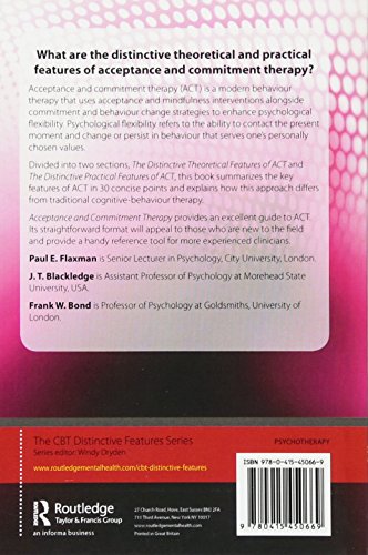 Acceptance and Commitment Therapy (CBT Distinctive Features),Used