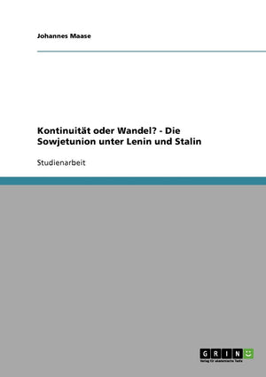 Kontinuitt Oder Wandel?  Die Sowjetunion Unter Lenin Und Stalin (German Edition),Used