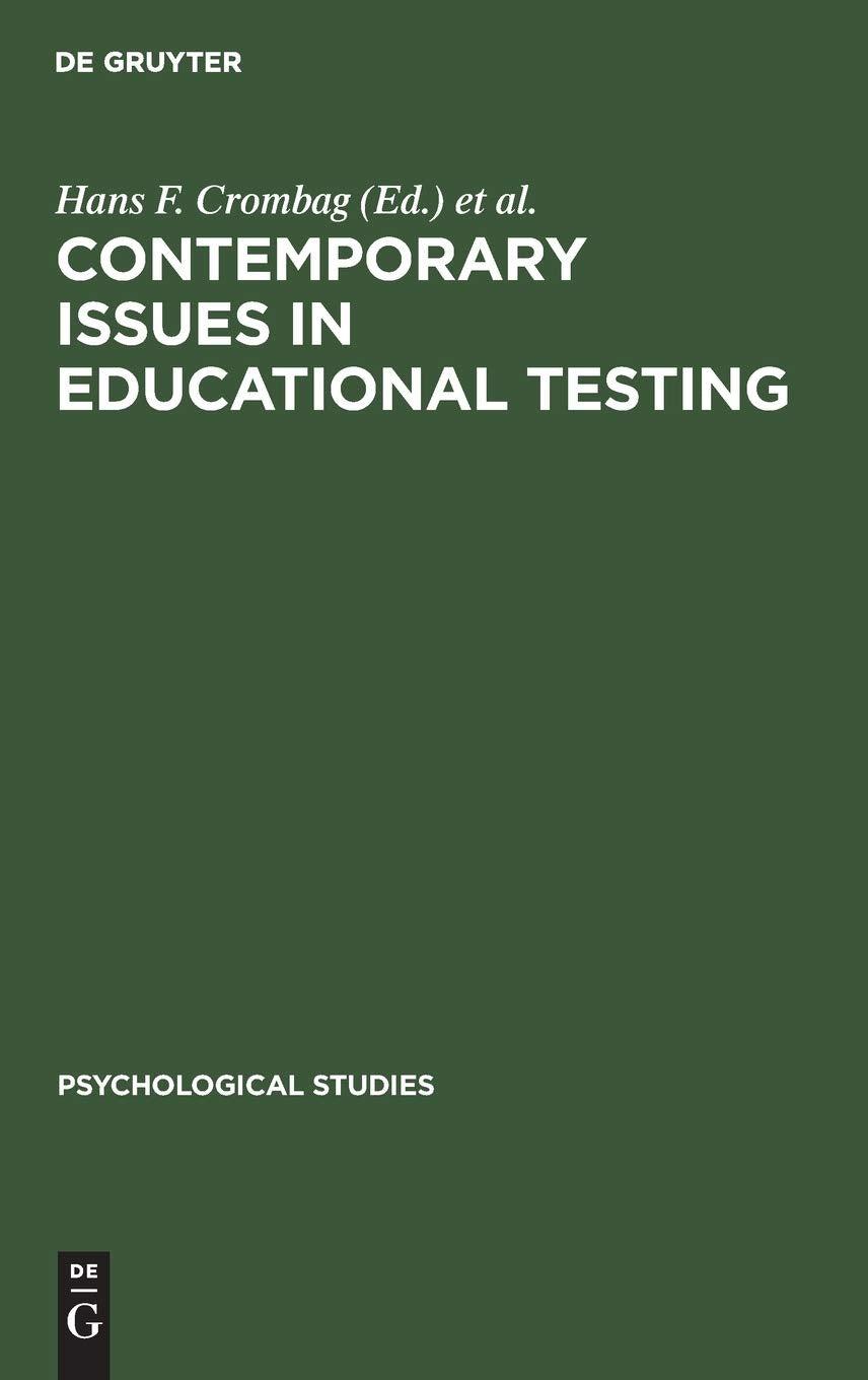 Contemporary issues in educational testing (Psychological Studies, 9),Used