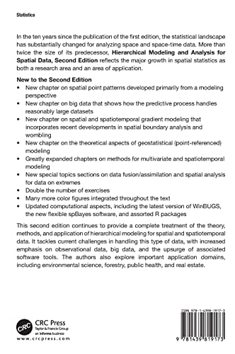 Hierarchical Modeling and Analysis for Spatial Data (Chapman & Hall/CRC Monographs on Statistics and Applied Probability),Used