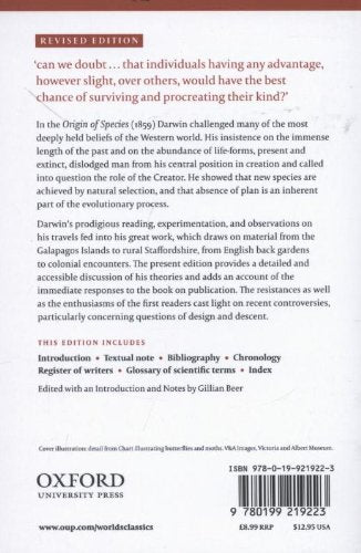 On The Origin Of Species (Oxford World'S Classics),Used