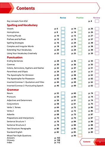 KS3 Spelling, Punctuation and Grammar AllinOne Complete Revision and Practice: Ideal for Years 7, 8 and 9 (Collins KS3 Revisio,Used