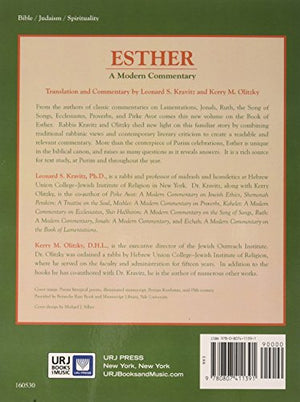 Esther: A Modern Commentary (English and Hebrew Edition),Used