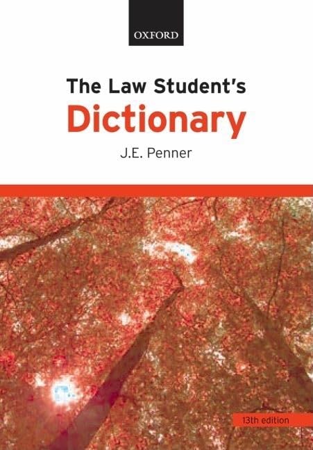 The Law Student's Dictionary,Used