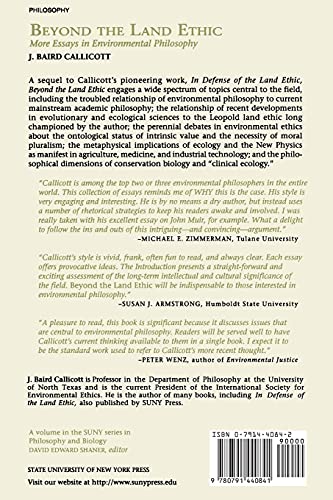 Beyond the Land Ethic: More Essays in Environmental Philosophy (S U N Y Series in Philosophy and Biology),Used