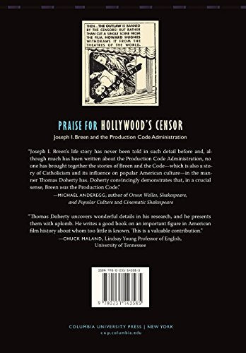 Hollywood'S Censor: Joseph I. Breen And The Production Code Administration,Used