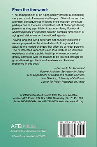 Vision Loss in an Aging Society: A Multidisciplinary Perspective,Used