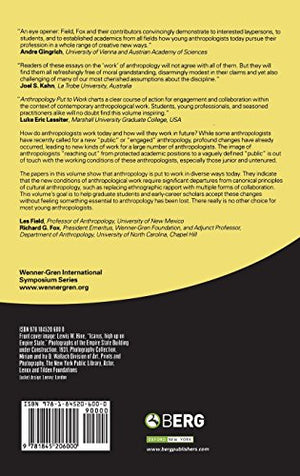 Anthropology Put to Work (WennerGren International Symposium Series),Used