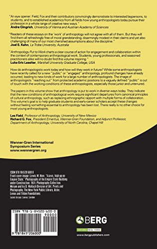 Anthropology Put to Work (WennerGren International Symposium Series),Used
