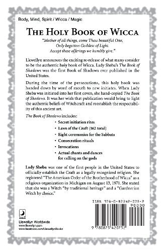 The Book of Shadows by Lady Sheba,Used