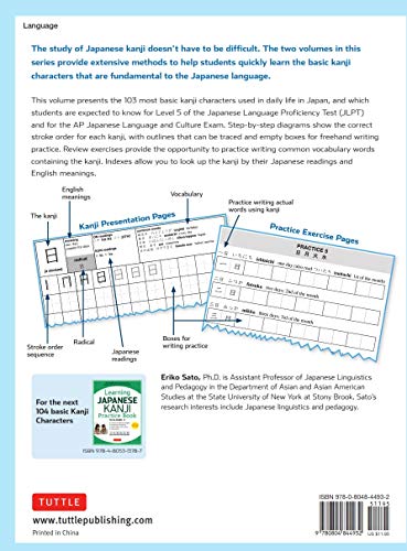 Learning Japanese Kanji Practice Book Volume 1: (JLPT Level N5 & AP Exam) The Quick and Easy Way to Learn the Basic Japanese Kan,New