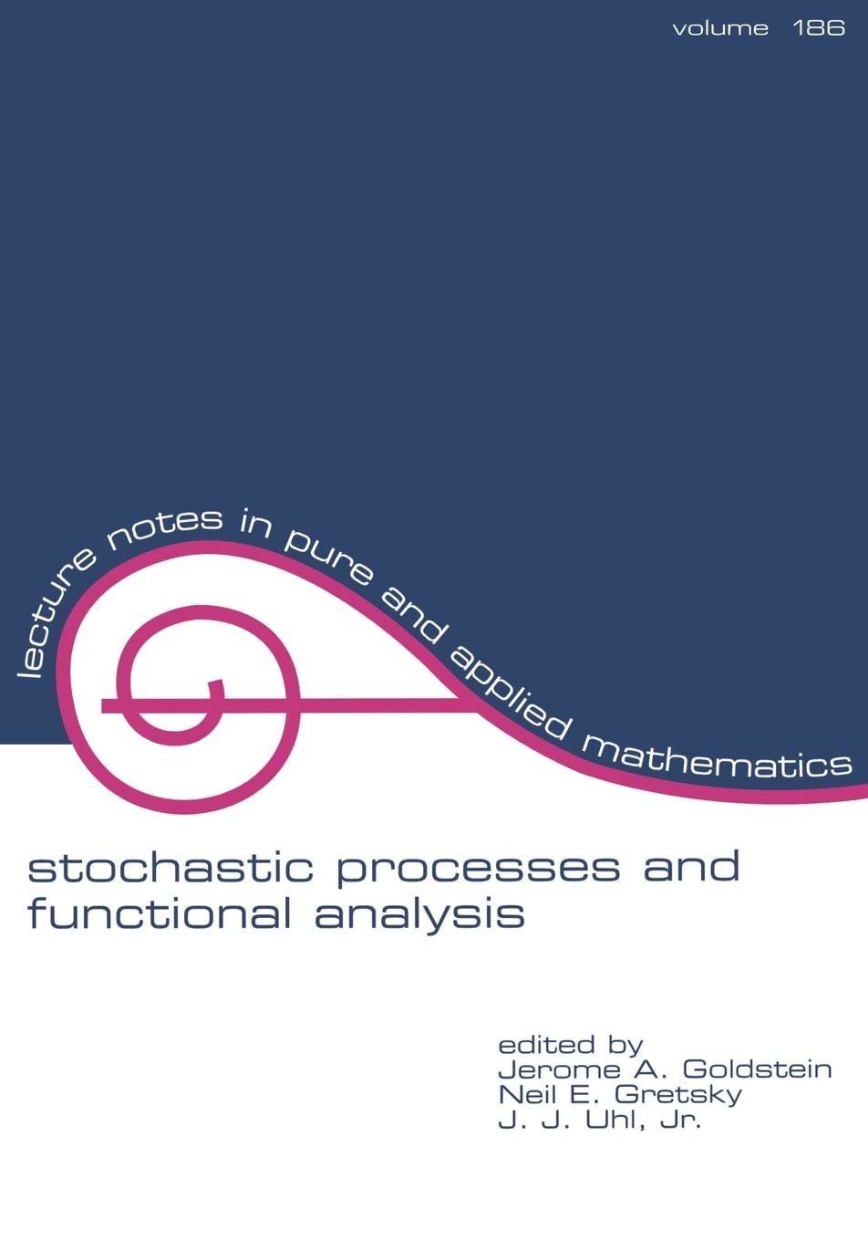 Stochastic Processes And Functional Analysis (Volume 186) (Lecture Notes In Pure And Applied Mathematics),Used