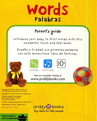 Bright Baby Touch & Feel: Bilingual Words / Palabras: EnglishSpanish Bilingual (Bright Baby Touch and Feel) (Spanish Edition),Used