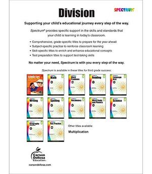 Spectrum Grade 3 Division Workbook3rd Grade State Standards for Dividing Through 100, Math Practice With Answer Key for Homesch,Used