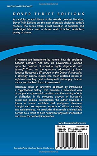 Discourse on the Origin of Inequality (Dover Thrift Editions: Philosophy),Used