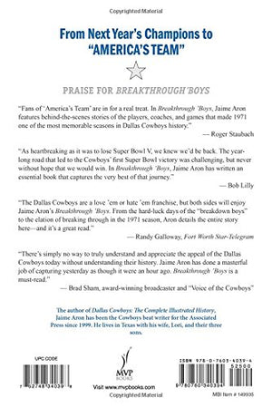 Breakthrough 'Boys: The Story Of The 1971 Super Bowl Champion Dallas Cowboys,New